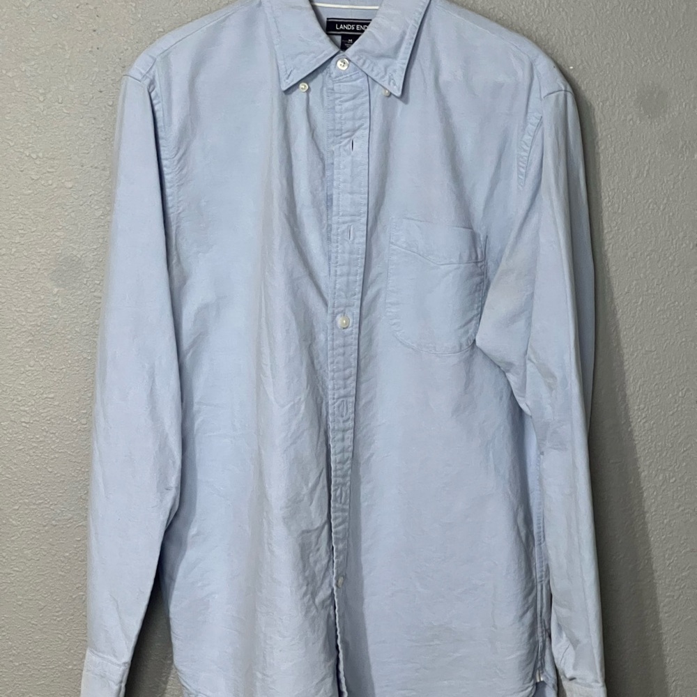 Lands' End Men's Light Blue Shirt